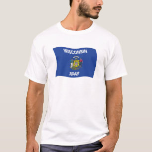 T-shirt Chemise du drapeau du Wisconsin