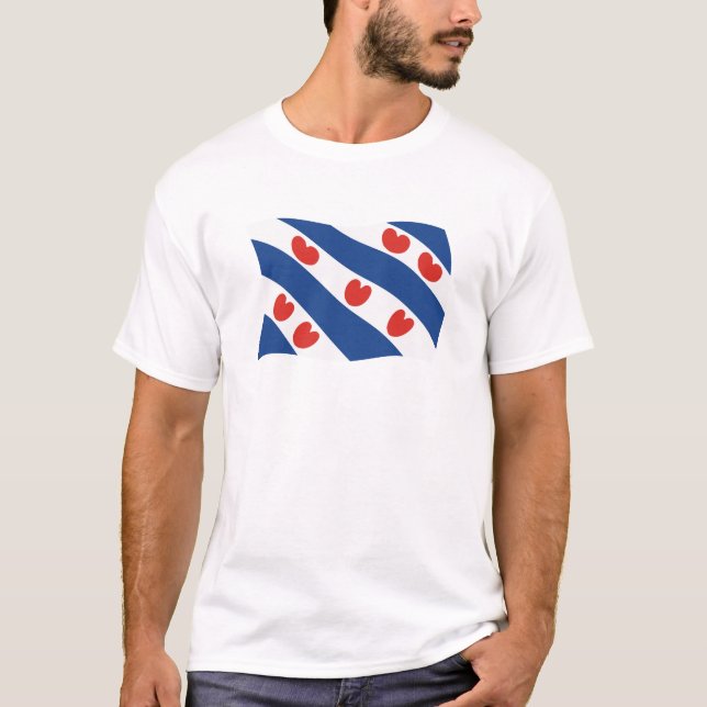 T-shirt Chemise du drapeau frison (Devant)