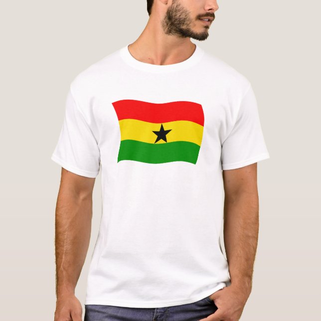 T-shirt Chemise du drapeau ghanéen (Devant)
