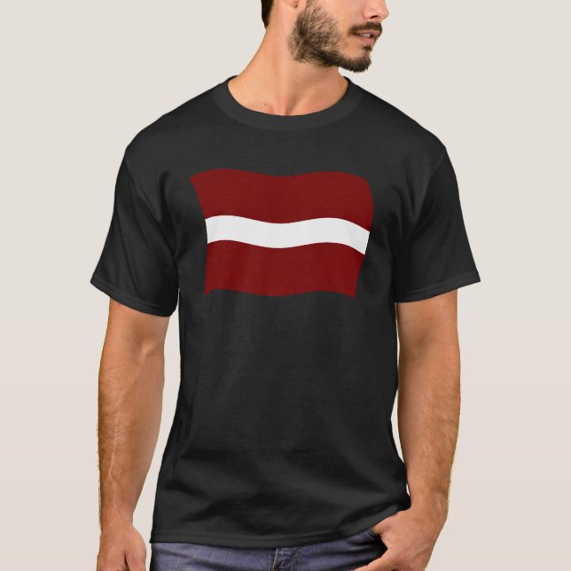 T-shirt Chemise du drapeau letton (Devant)