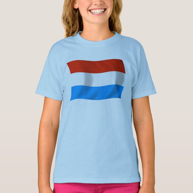 T-shirt Chemise du drapeau luxembourgeois (Devant)