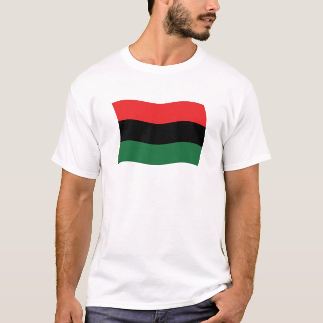 T-shirt Chemise du drapeau panafricain (UNIA) (Devant)