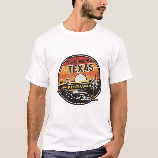 T-shirt Chemise du festival Texas Route 66 (Devant)
