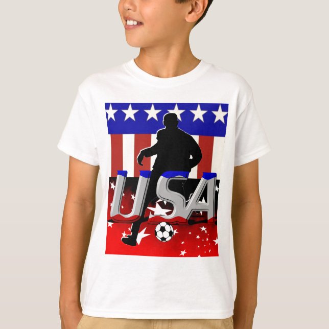 T-shirt Chemise du football des Etats-Unis d'enfants (Devant)