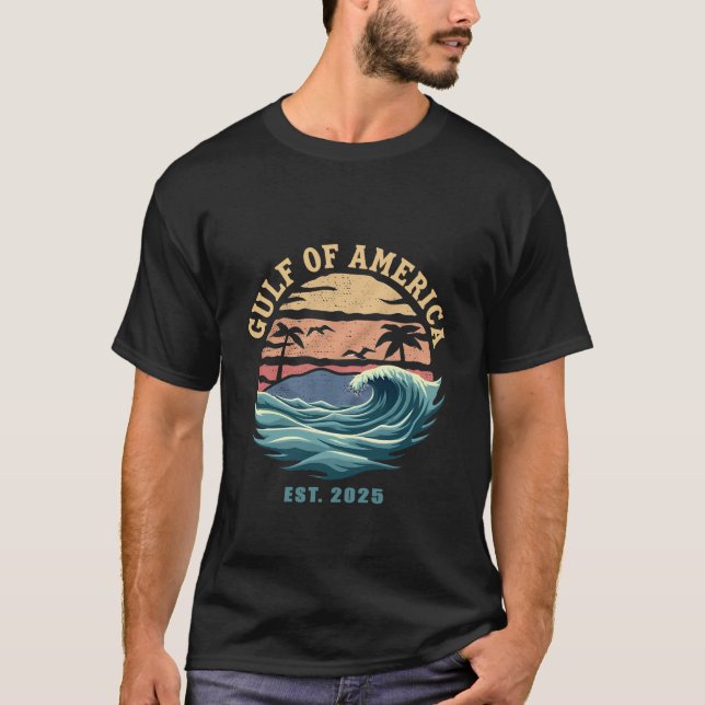 T-shirt Chemise du Golfe d'Amérique - Vintage patriotique  (Devant)