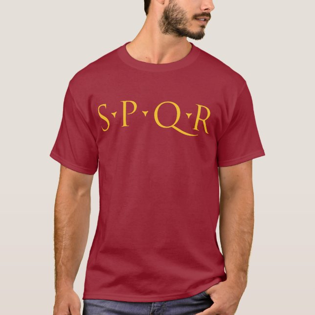 T-shirt Chemise du logo avant et arrière SPQR (Devant)
