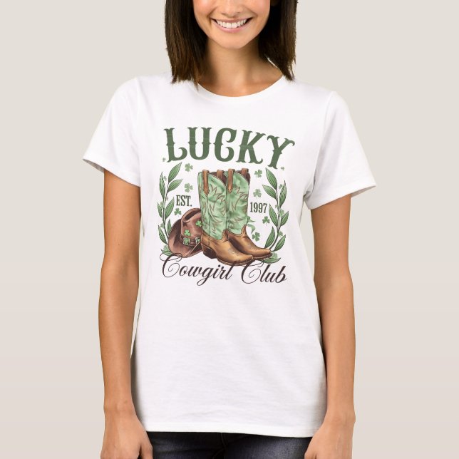 T-shirt Chemise du Lucky Cowgirl Club (Devant)