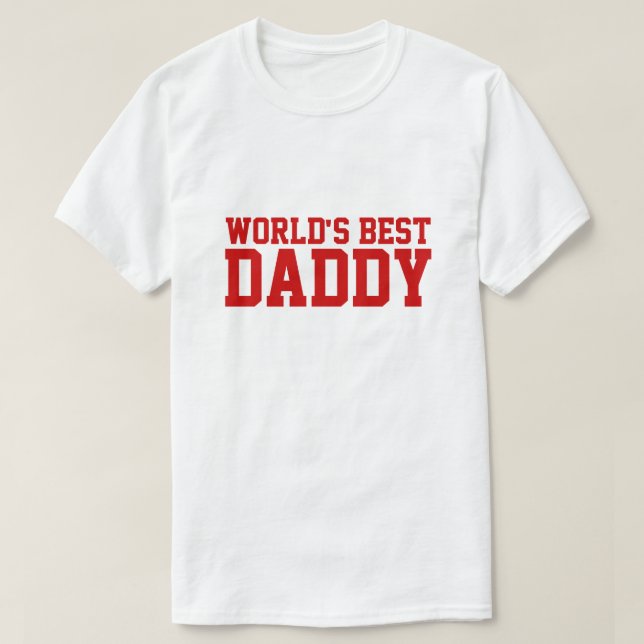 T-shirt Chemise du meilleur papa du monde (Design devant)
