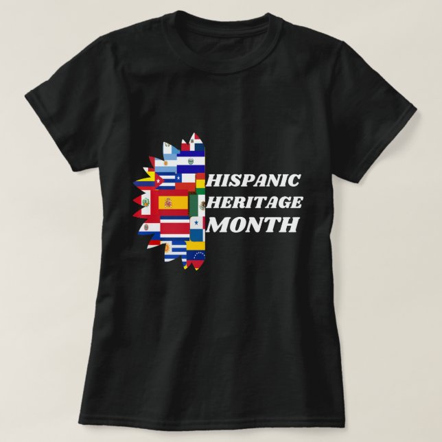T-shirt Chemise du Mois du Patrimoine Hispanique National, (Design devant)