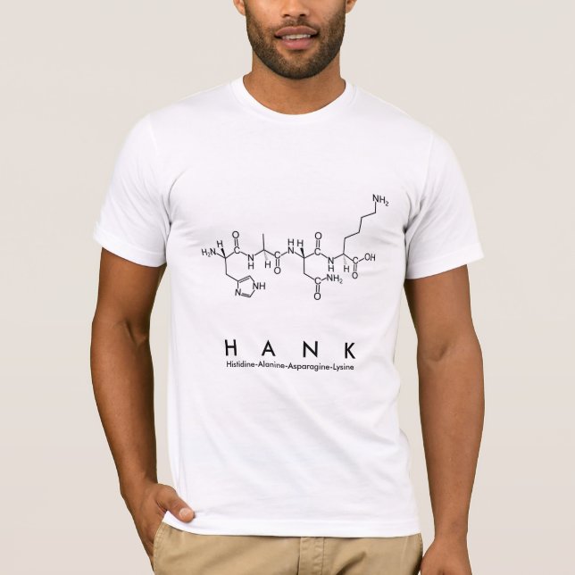 T-shirt Chemise du nom du peptide Hank (Devant)