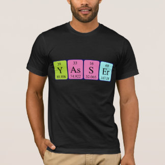 T-shirt Chemise du nom périodique de la table Yasser