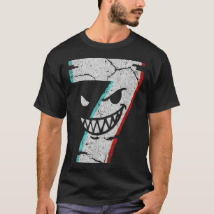 T-shirt Chemise du numéro 7 maléfique - Blague 7 a mangé 9
