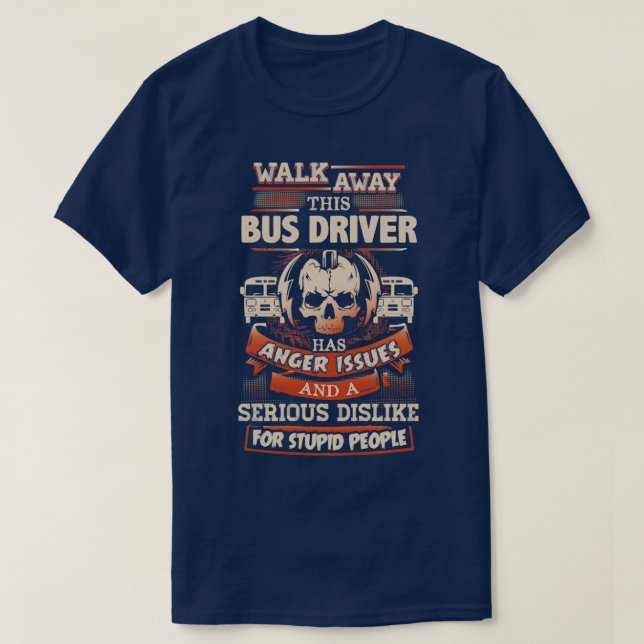 T-shirt Chemise du pilote de bus en colère (Design devant)