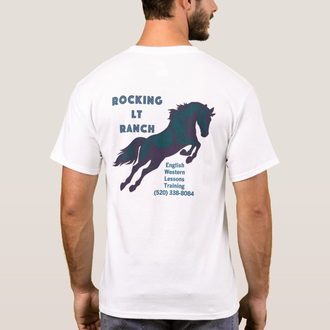 T-shirt Chemise du RLTR des hommes (cheval sautant) (Dos)