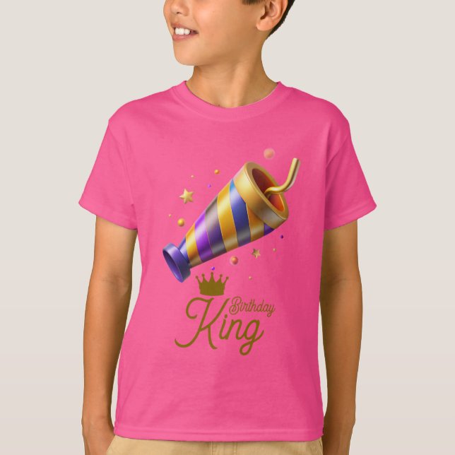T-shirt Chemise du roi d'anniversaire  (Devant)