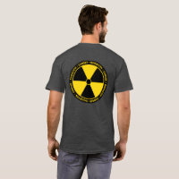 Chemise du symbole de rayonnement jaune (rétro-imp