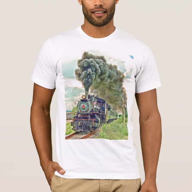 T-shirt Chemise du train de voyageurs de vapeur (Devant)