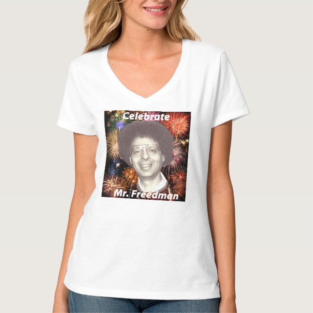 T-shirt Chemise du V-cou de Hane (Devant)