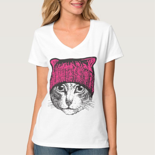 T-shirt Chemise du V-Cou des femmes de protestation de (Devant)
