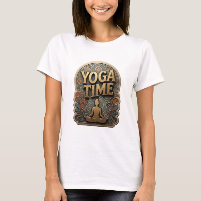 T-shirt Chemise Dynamic Gold YOGA TIME Statement (Devant)