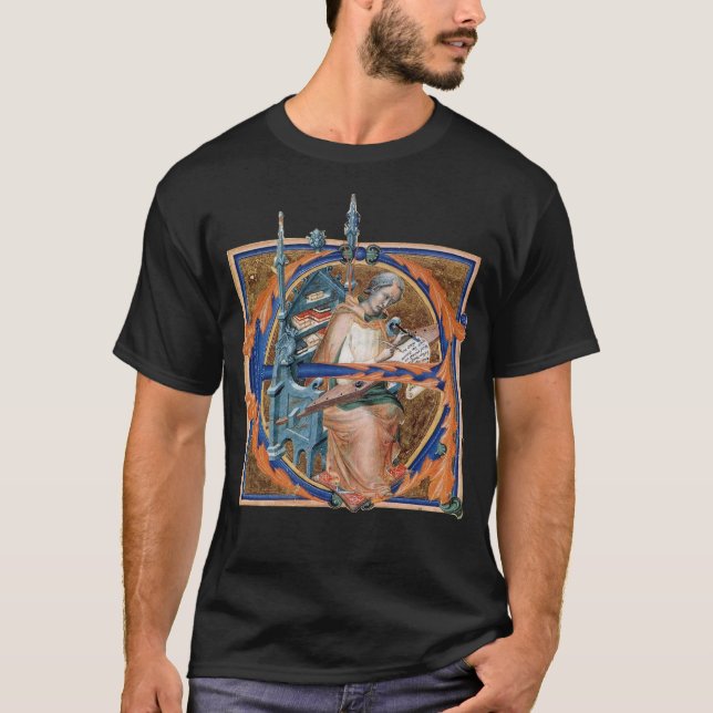 T-shirt Chemise E T initiale éclairée (Devant)