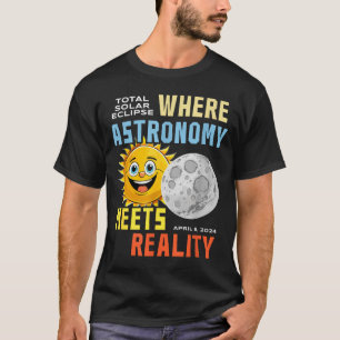 T-shirt Chemise Éclipse Solaire Où l'Astronomie Rencontre