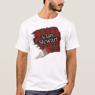T-shirt Chemise écossaise de peinture de tartan de Stewar