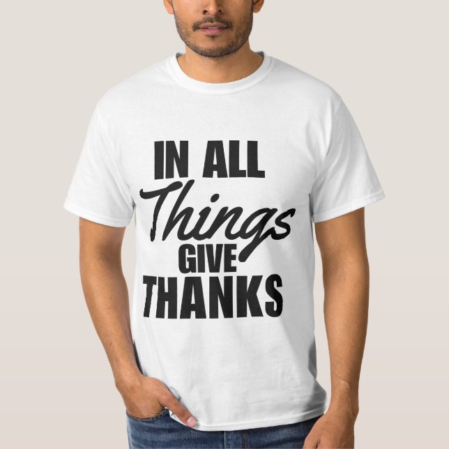 T-shirt Chemise Écriture En Toutes Choses Hommes (Devant)