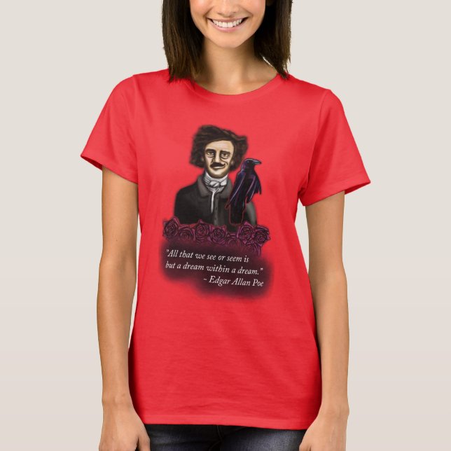 T-shirt Chemise Edgar Allan Poe, Chemise universitaire som (Devant)