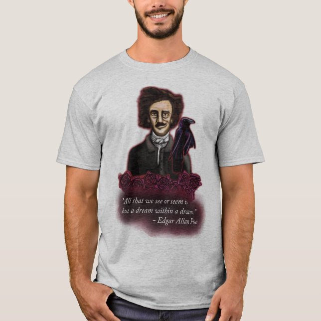 T-shirt Chemise Edgar Allan Poe, Chemise universitaire som (Devant)