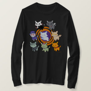 T-shirt Chemise éffrayante Cute Halloween Cats