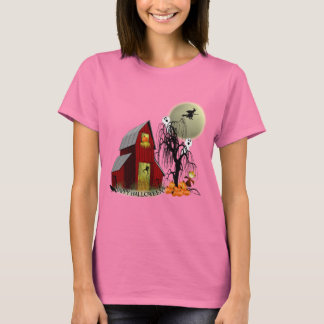 T-shirt Chemise éffrayante Halloween Grange