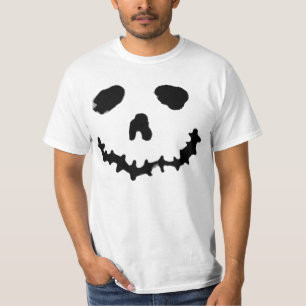T-shirt Chemise éffrayante Jack-o-lanterne Fantôme face