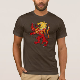 T-shirt Chemise effrénée de lion ardent (foncée)