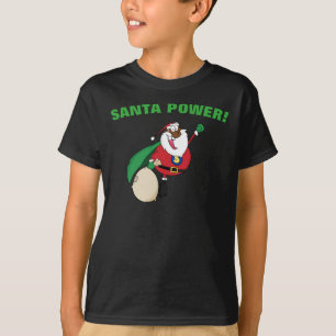 T-shirt Chemise électrique Superhero Black Père Noël