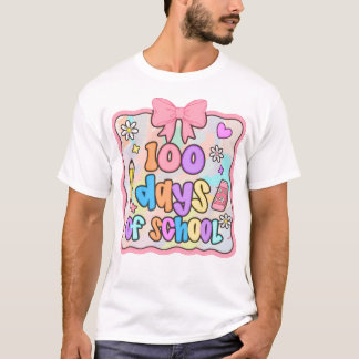 T-shirt Chemise élégante 100 jours d'école Enfants mignons