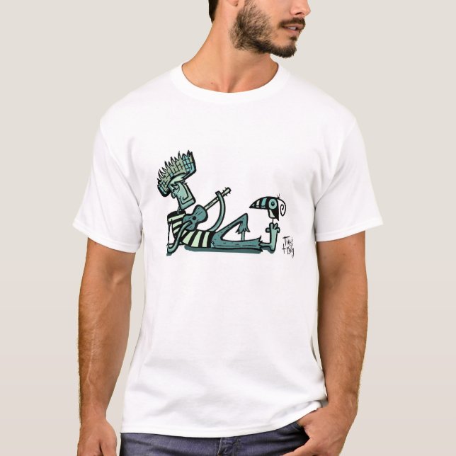 T-shirt Chemise élégante de Tiki de vague déferlante (Devant)