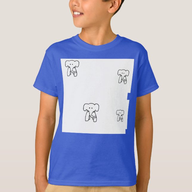 T-shirt Chemise éléphant pour enfants (Devant)