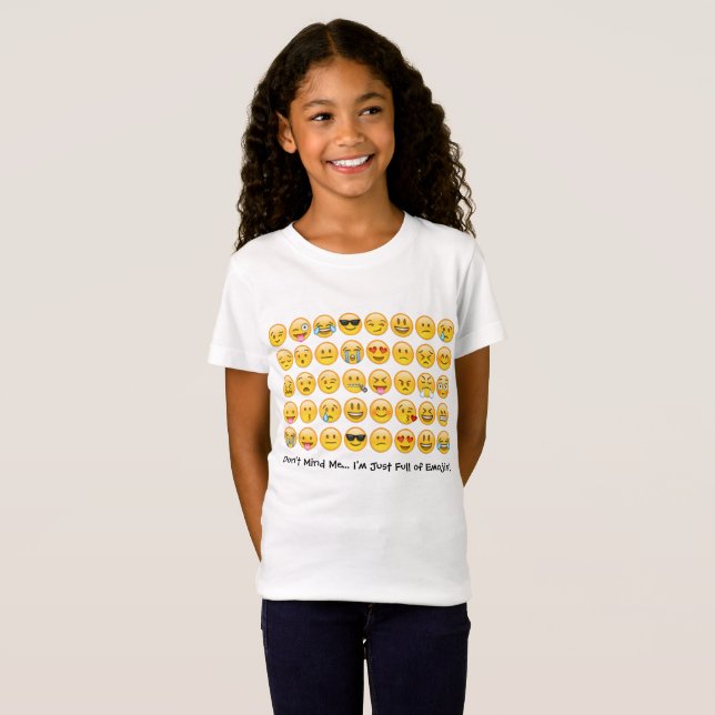T-Shirt Chemise Emoji pour enfants (Devant entier)
