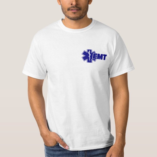 T-shirt Chemise Emt Star of Life, cadeau de pompier (Devant)