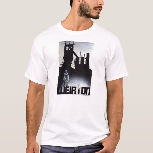 T-shirt Chemise en acier d'affiche de Weirton (Devant)
