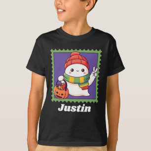 T-shirt Chemise Enfant Halloween Fantôme Saison Chute Effr