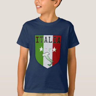 T-shirt Chemise enfant médiévale Blue Italia Crest