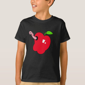 T-shirt Chemise Enfant Pomme avec Ver