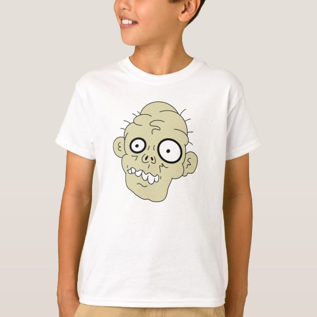 T-shirt Chemise Enfant Visage de Zombie (Devant)