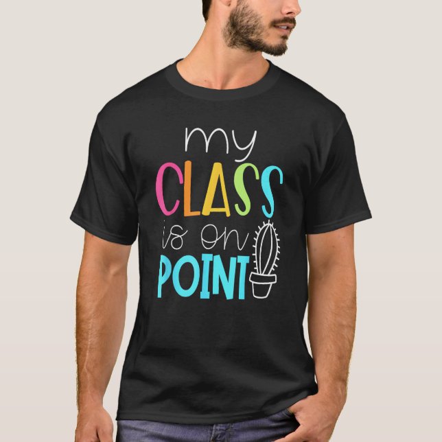 T-shirt Chemise enseignant cactus - Jolie chemise enseigna (Devant)