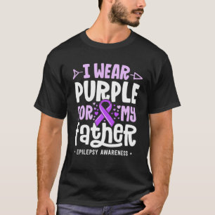 T-shirt Chemise Épilepsie Ruban Je Porte Violet Pour Mon P