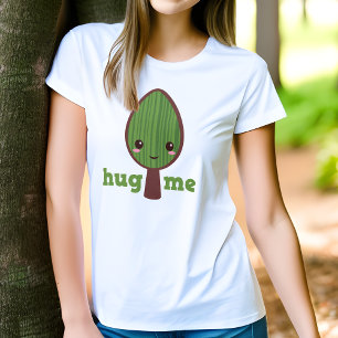 T-shirt Chemise Étreignez-Moi Arbre Kawaii