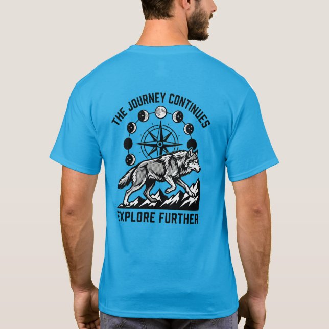 T-shirt Chemise Explore Further Wolf – Aventure Sauvage Ur (Dos)