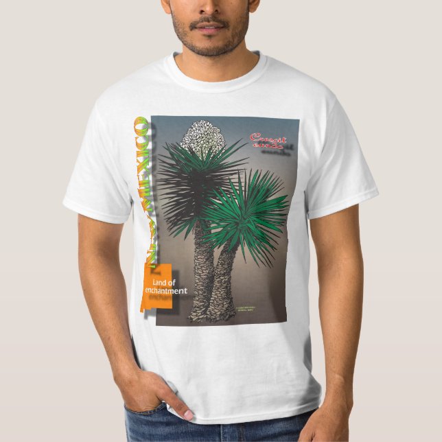 T-shirt Chemise F/B de carte de yucca du Nouveau Mexique (Devant)